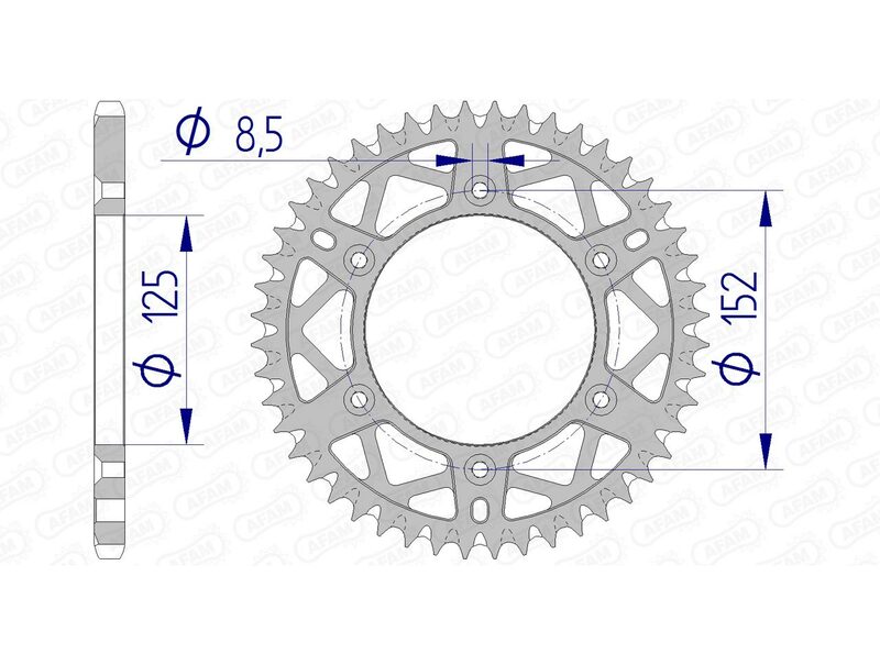 „Afam“ aliuminio ultra -Light savaime valoma galinė pavara 39300 -520