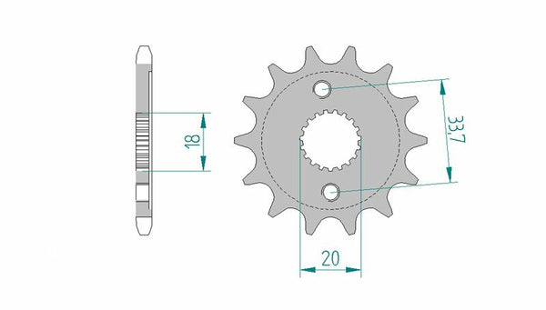 AFAM Steel Standard Front Sprock 20212 - 428 20212-15