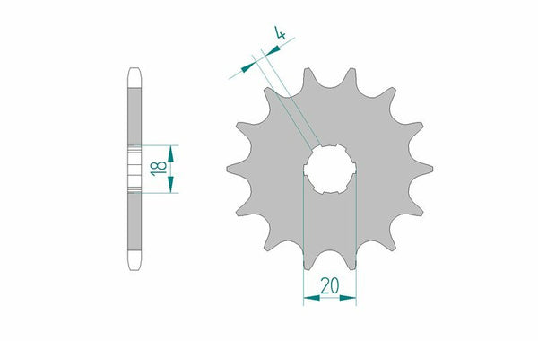 AFAM Steel Standard Front Sprock 20303 - 520 20303-10