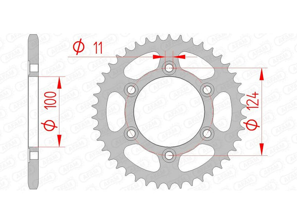 AFAM STEEL STANDARD REAR SPROPET 50602 - 520 50602-46