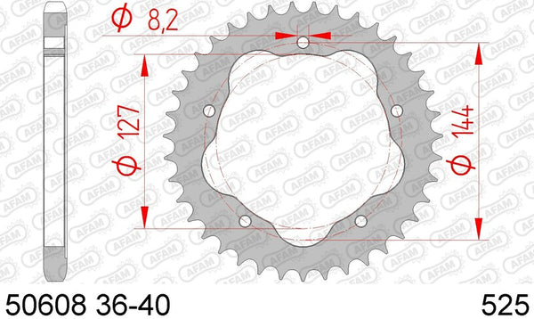 AFAM STEEL STANDARD REAR SPROPET 50608K - 525 - Requires an AFAM REAR SPROPET Carrier 50608K -39