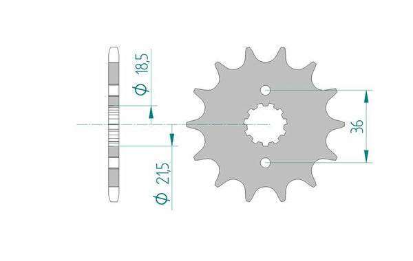 AFAM Steel Standard Front Sprock 20304 - 520 20304-13