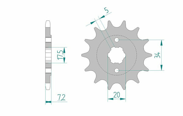 AFAM Steel Standard Front Sprock 20305 - 520 20305-14