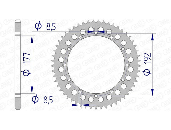AFAM aluminum rear spoken 63300 - 520 63300-53