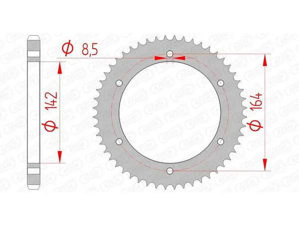 AFAM STEEL STANDARD REAR SPROPET 65200 - 428 65200-52