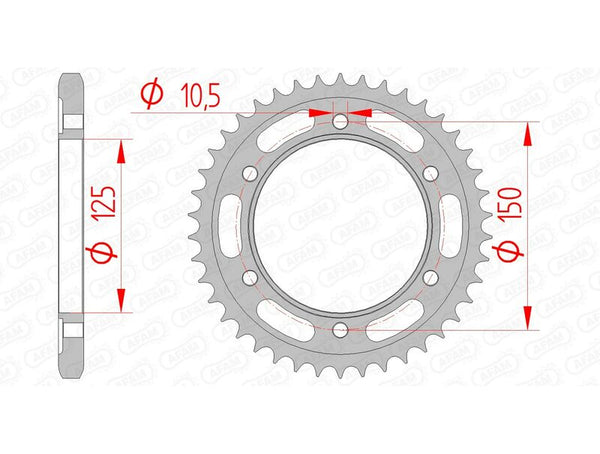 AFAM STEEL STANDARD REAR SPROPET 71800 - 525 71800-42