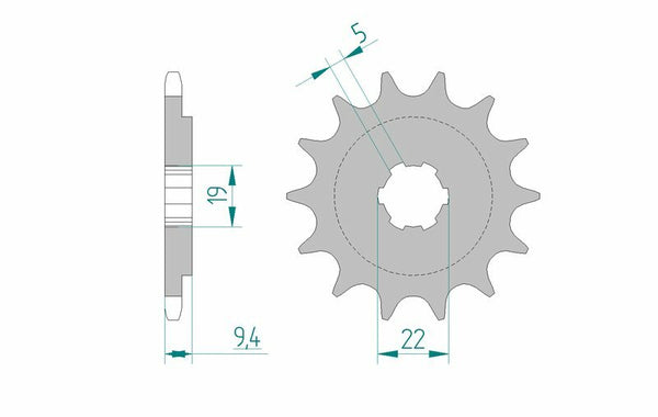 AFAM Steel Standard Front Sprock 20309 - 520 20309-14