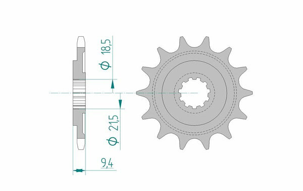 AFAM Steel Standard Front Sprock 20310 - 520 20310-14