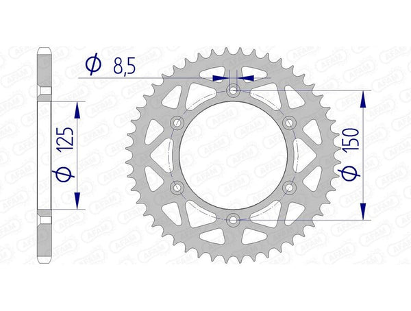AFAM aluminum rear Sprock 72304 - 520 72304N -48
