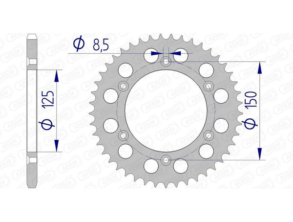 AFAM aluminum rear spoken 72304 - 520 72304N -40