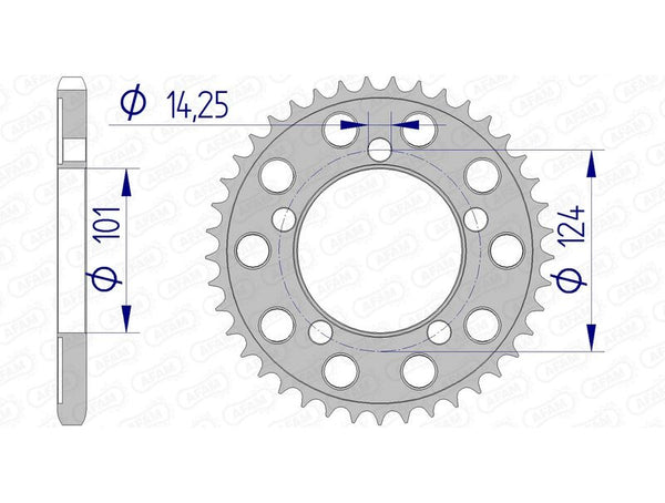 AFAM aluminum rear Sprock 72801 - 525 72801-42