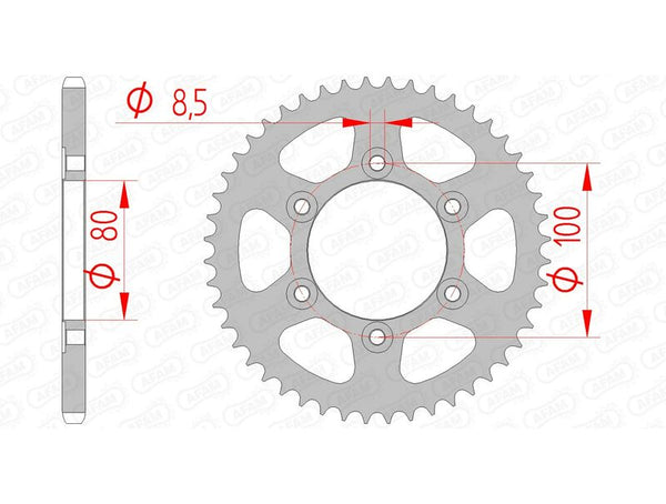AFAM STEEL STANDARD REAR SPROPET 80105 - 420 80105-52