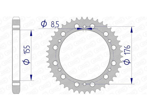AFAM aluminum rear sproke 87601 - 530 87601-42