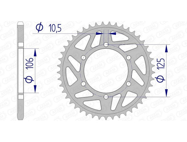AFAM aluminum rear spoken 87606 - 520 87606-47