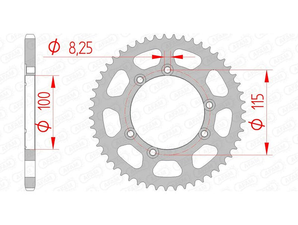 Afam Steel Standard Aizmugurējais Spropet 92115 - 420 92115-50