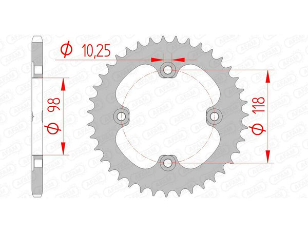 Afam Steel Standard Aizmugurējais Spropet 92401 - 520 92401-39