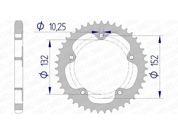 AFAM aluminum rear Sprock 93836 - 525 93836-41