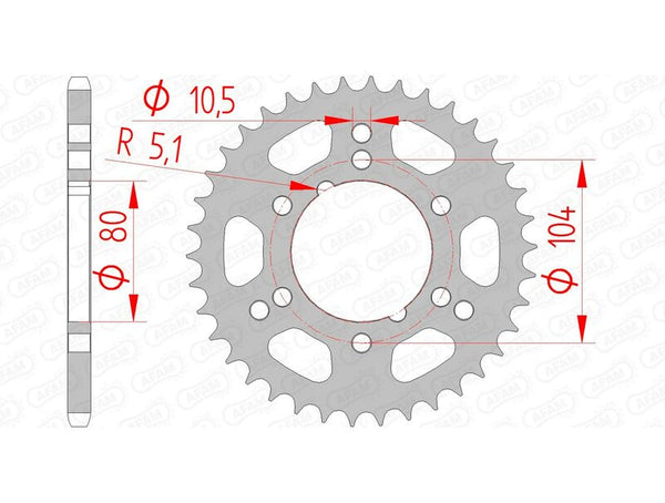 AFAM Steel Standard Aizmugurējais Spropet 98300 - 520 98300-40