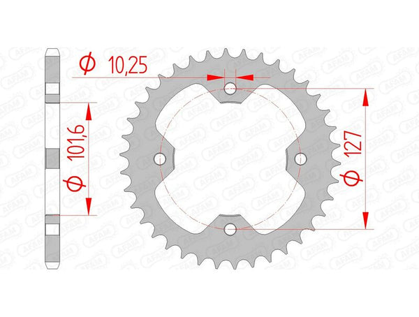 Afam Steel Standard Aizmugurējais Spropet 98500 - 520 98500-38