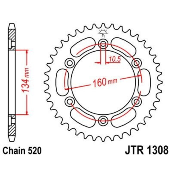 JT Sprick's Steel Standard Straight Sprick 1308 - 520 JTR1308.40