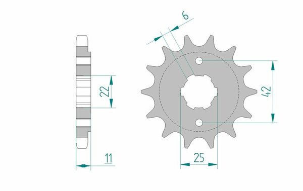 AFAM Steel Standard Front Sprock 20505 - 530 20505-16