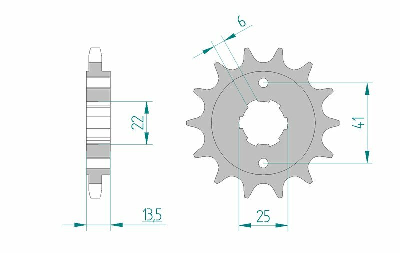 „AFAM Steel Standard Front Sprock 20506“ - 525