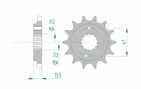 AFAM Steel Standard Front Sprock 20507 - 525 20507-16