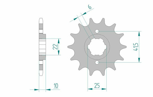 AFAM Steel Standard Front Sprock 20508 - 520 20508-14