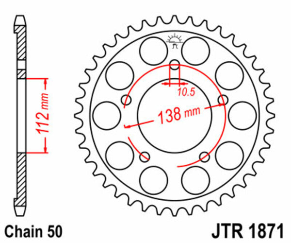 JT Sprock's Steel Standard Straight Sprick 1871 - 530 JTR1871.48