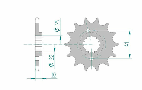 AFAM Steel Standard Front Sprock 20509 - 520 20509-15