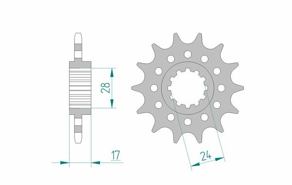AFAM Steel Standard Front Sprock 20511 - 520 20511-14