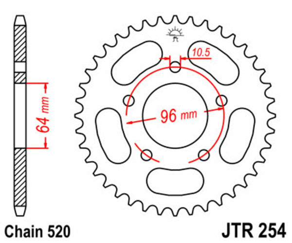 JT Sprick's Steel Standard Straight Sprick 254 - 520 JTR254.37