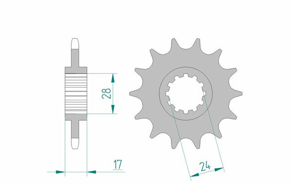 AFAM Steel Standard Front Sprock 20516 - 520 20516-14