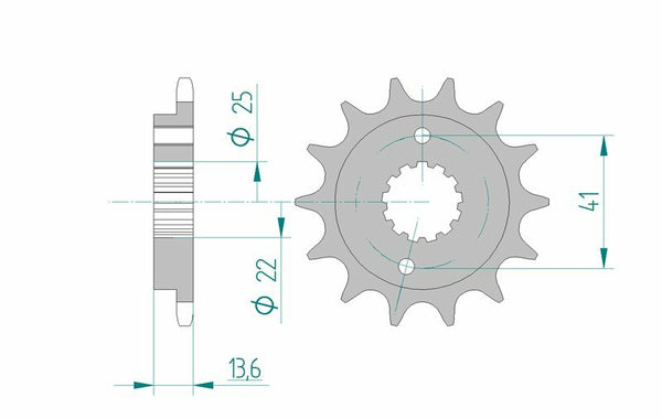 AFAM Steel Standard Front Sprock 20517 - 520 20517-13