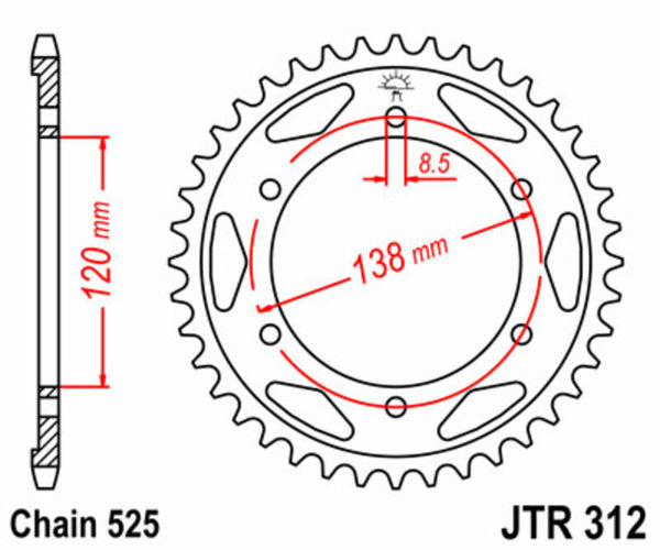JT Sprick's Steel Standard Straight Sprick 312 - 525 JTR312.40