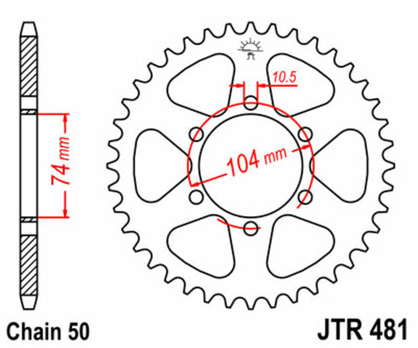 JT Sprick's Steel Standard Straight Sprick 481 - 530 JTR481.40