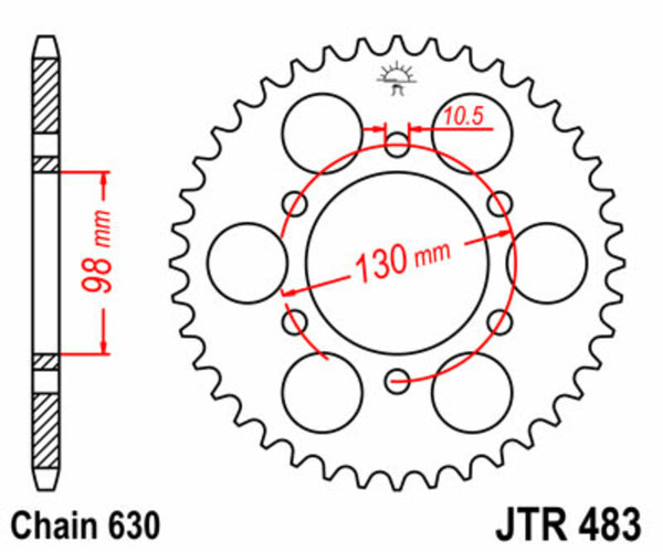 JT Sprick's Steel Standard Straight Sprick 483 - 630 JTR483.35