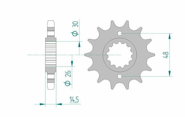 AFAM Steel Standard Front Sprock 20602 - 530 20602-14