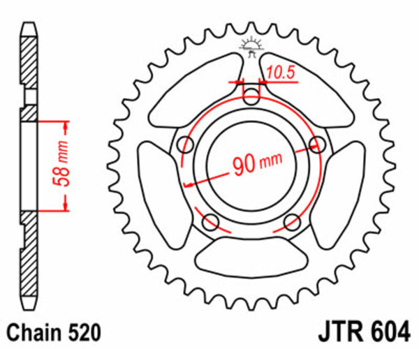 JT Sprick's Steel Standard Straight Sprick 604 - 520 JTR604.40