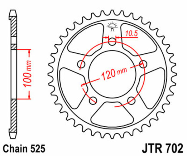 JT Sprick's Steel Standard Straight Sprick 702 - 525 JTR702.42