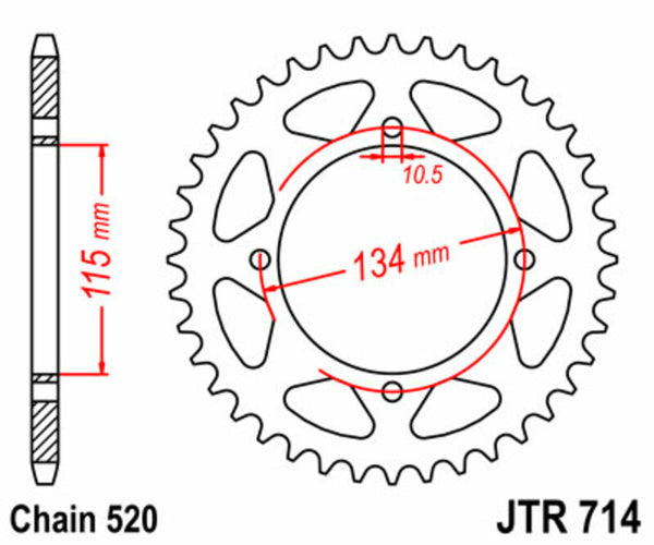 JT Sprick's Steel Standard Straight Sprick 714 - 520 JTR714.50