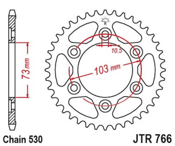 JT Sprick's Steel Standard Straight Sprick 766 - 530 JTR766.43