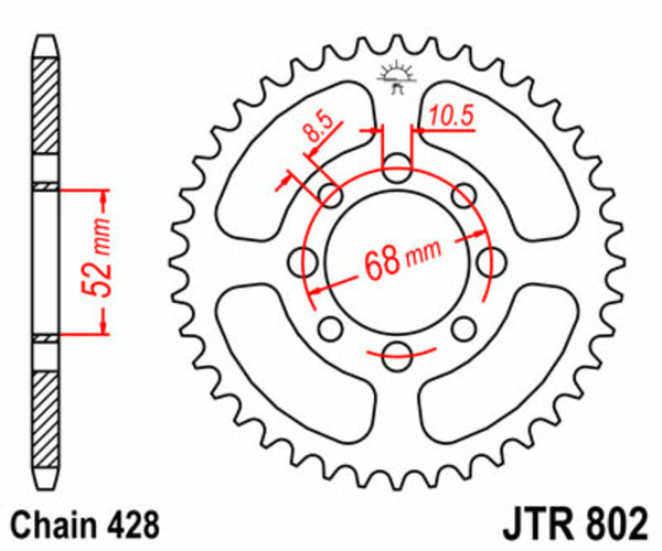JT Sprick's Steel Standard Straight Sprick 802 - 428 JTR802.34