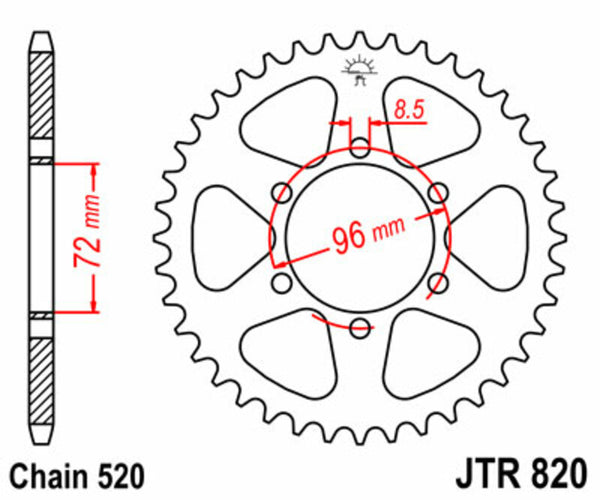JT Sprick's Steel Standard Straight Sprick 820 - 520 JTR820.42