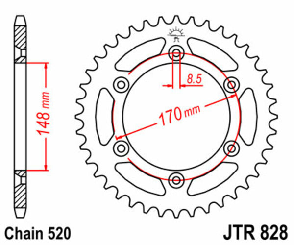 JT Sprick's Steel Standard Straight Sprick 828 - 520 JTR828.47