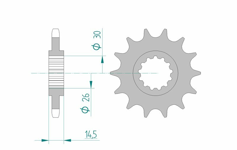 „AFAM Steel Standard Front Sprock 20611 - 525“