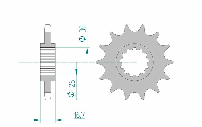 „AFAM Steel Standard Front Sprock 20612 - 525“