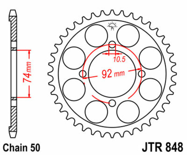 JT Sprick's Steel Standard Straight Sprick 848 - 530 JTR848.39