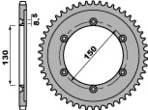 PBR Standard C45 čelični stražnji nosač 4374 - 428 4374 51 C45
