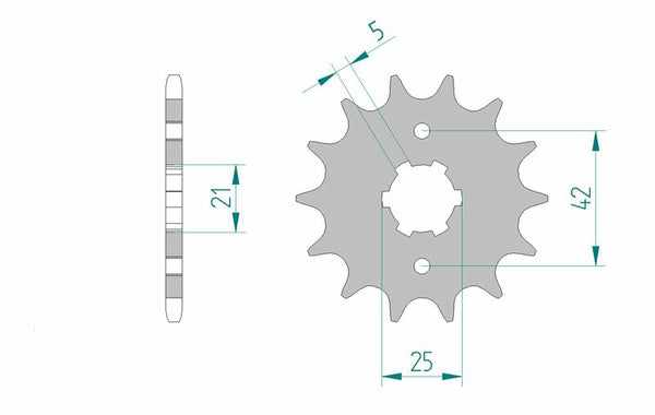 AFAM Steel Standard Front Sprock 21301 - 520 21301-15
